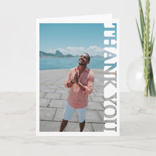 Gratis zegen Foto Frame Dank je wel Bedankkaart (Voorkant)