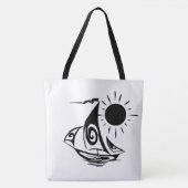 Gratis Zeilboot Luie Dag Tote Bag (Voorkant)