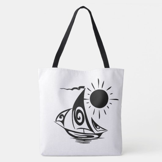 Gratis Zeilboot Luie Dag Tote Bag (Achterkant)
