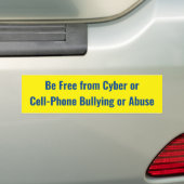 Gratis zijn tegen cyberaanvallen of celtelefonie-p bumpersticker (Op auto)