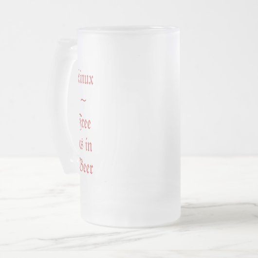 Gratis zoals in de Mok van de bier V2 (Voorkant links)