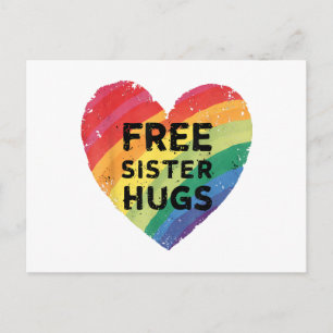 Gratis Zus Knuffels LGBT Gay Lesbische Trots Maand Feestdagenkaart