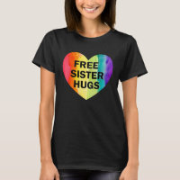 Gratis zuster Hugs LGBT-vlag Harde regenboog Pride