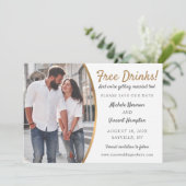 Gratis zwarte goudfoto's Casual sparen de datum Save The Date (Staand voorkant)