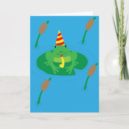 Gratiskaart kikker verjaardag, Kikker verjaardagsk Kaart