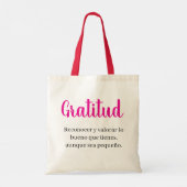 gratitud  tote bag (Achterkant)