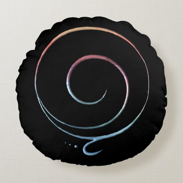 Gratitude 1  rond kussen (Voorkant)