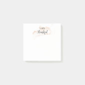 *~* Gratitude Affirmation Roos Gold I AM THANKFUL Post-it® Notes (Voorkant)