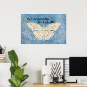 Gratitude Attitude Butterfly Poster (Thuiskantoor)