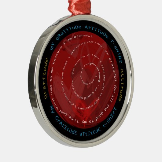 Gratitude Attitude Metalen Ornament (Rechts)