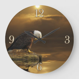 Gratitude Bald Eagle Spirituele Wildlife Clock Grote Klok