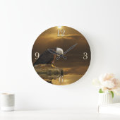 Gratitude Bald Eagle Spirituele Wildlife Clock Grote Klok (Huis)