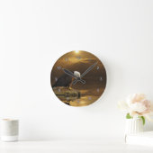 Gratitude Bald Eagle Spirituele Wildlife Clock Ronde Klok (Huis)