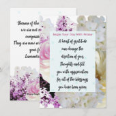 Gratitude Bible Verse Floral Meditation Card Kaart (Voorkant / Achterkant)