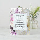 Gratitude Bible Verse Floral Meditation Card Kaart (Staand voorkant)