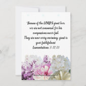 Gratitude Bible Verse Floral Meditation Card Kaart (Achterkant)