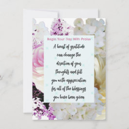 Gratitude Bible Verse Floral Meditation Card Kaart