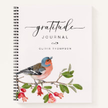 Gratitude Bird Foliage Name Journal Notitieboek