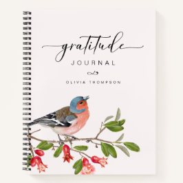 Gratitude Bird Foliage Name Journal Notitieboek