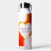 Gratitude blijft™: Inspirerende Liefde & Intentie Waterfles (Voorkant)