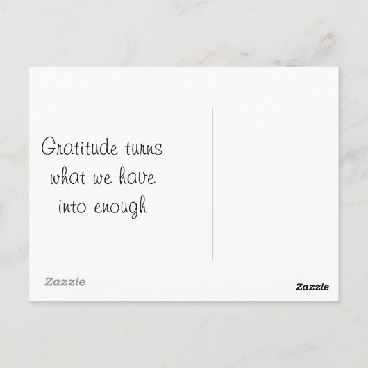 Gratitude Briefkaart (Achterkant)