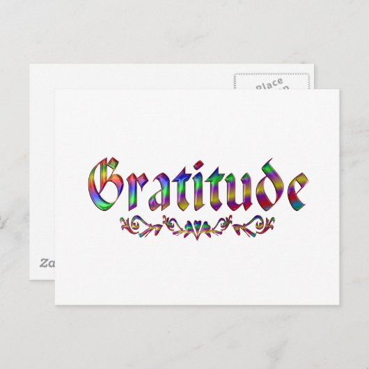 Gratitude Briefkaart (Voorkant / Achterkant)