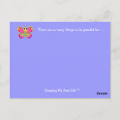 Gratitude Butterfly Briefkaart (Achterkant)