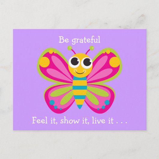 Gratitude Butterfly Briefkaart (Voorkant)