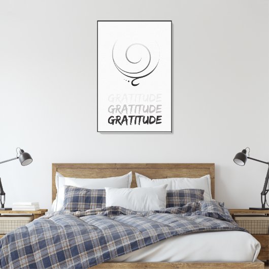 Gratitude Canvas afdrukken (Insitu (Slaapkamer))
