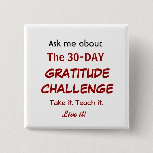 Gratitude Challenge Button (Voorkant)