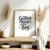 Gratitude Changes Everything Wall Art Print