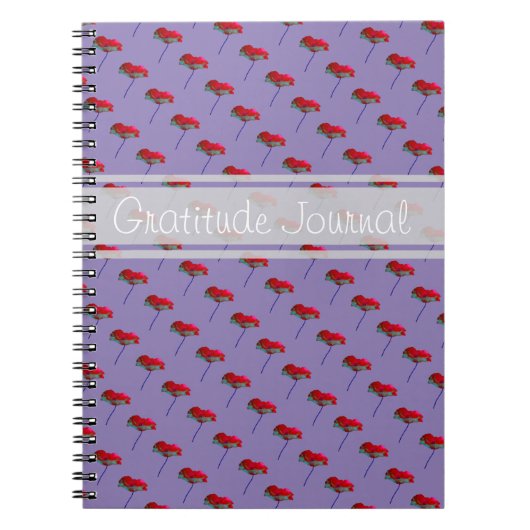 Gratitude dagboek klaproos aanpasbare tekst notitieboek (Voorkant)