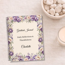 Gratitude dagboek lavendel champagne bloemen