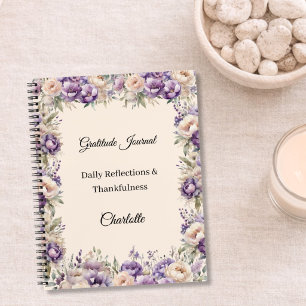 Gratitude dagboek lavendel champagne bloemen notitieboek