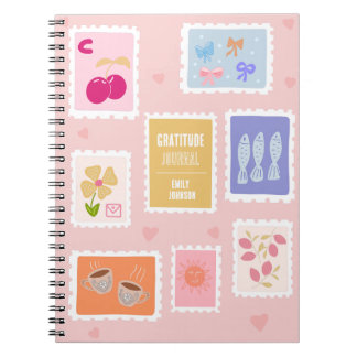 Gratitude dagboek stempels roze schattig coquette notitieboek