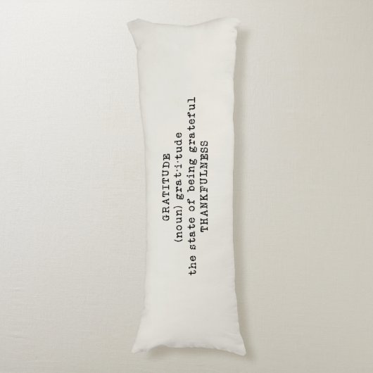 Gratitude Definition Accent Body Pillow Lichaamskussen (Voorkant Verticaal)