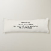 Gratitude Definition Accent Body Pillow Lichaamskussen (Voorkant)