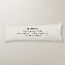 Gratitude Definition Accent Body Pillow