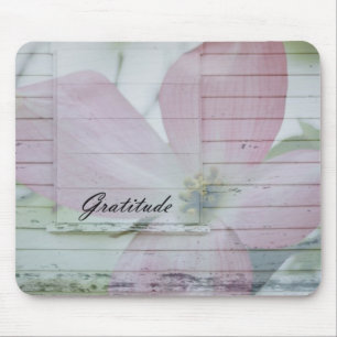 Gratitude Dogwood Geïnspireerd roze Floral Muismat