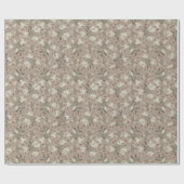 Gratitude Elegant Neutral Floral Lily Brown Cadeaupapier (Vlak)