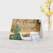 Gratitude Engel - Rustic Thanksgiving Decoratie Kaart (Gele Bloem)