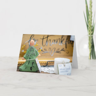 Gratitude Engel - Rustic Thanksgiving Decoratie Kaart