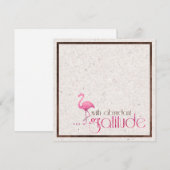 Gratitude Flamingo met roze Waterverf-kaart Feestdagenkaart (Voorkant / Achterkant)