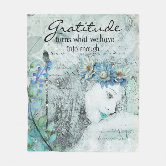 Gratitude Fleece Deken (Voorkant)