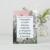 Gratitude Floral Bible Verse-geheugenkaart Kaart (Staand voorkant)