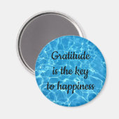 Gratitude geluk watermagneet magneet (Voorkant / Achterkant)