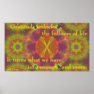 "Gratitude ...Genoeg en meer" Poster