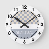 Gratitude Geruite Journal Ronde Klok (Voorkant)
