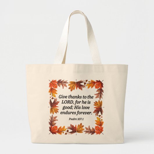Gratitude Grote Tote Bag (Voorkant)