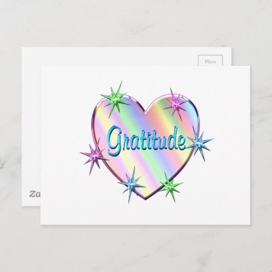 Gratitude Heart Briefkaart (Voorkant / Achterkant)